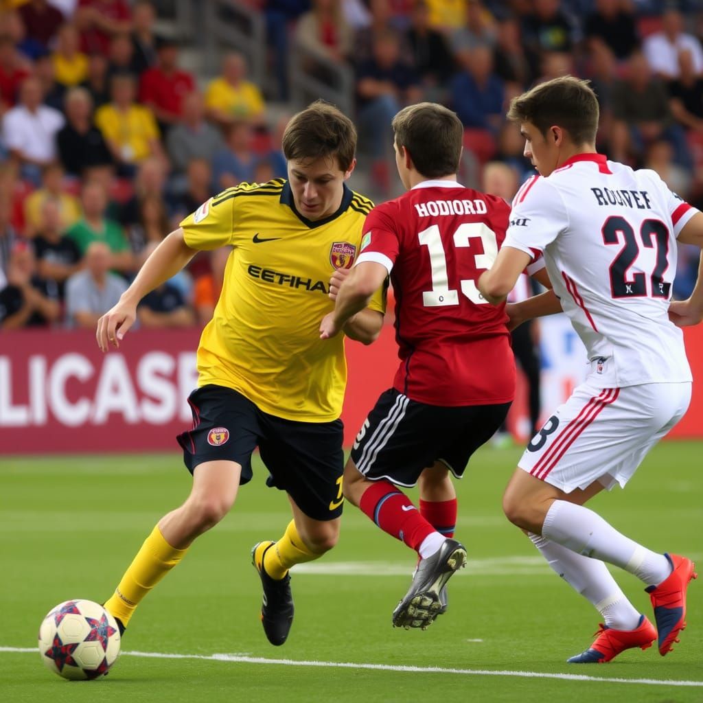 Dynamic Football Action Captured