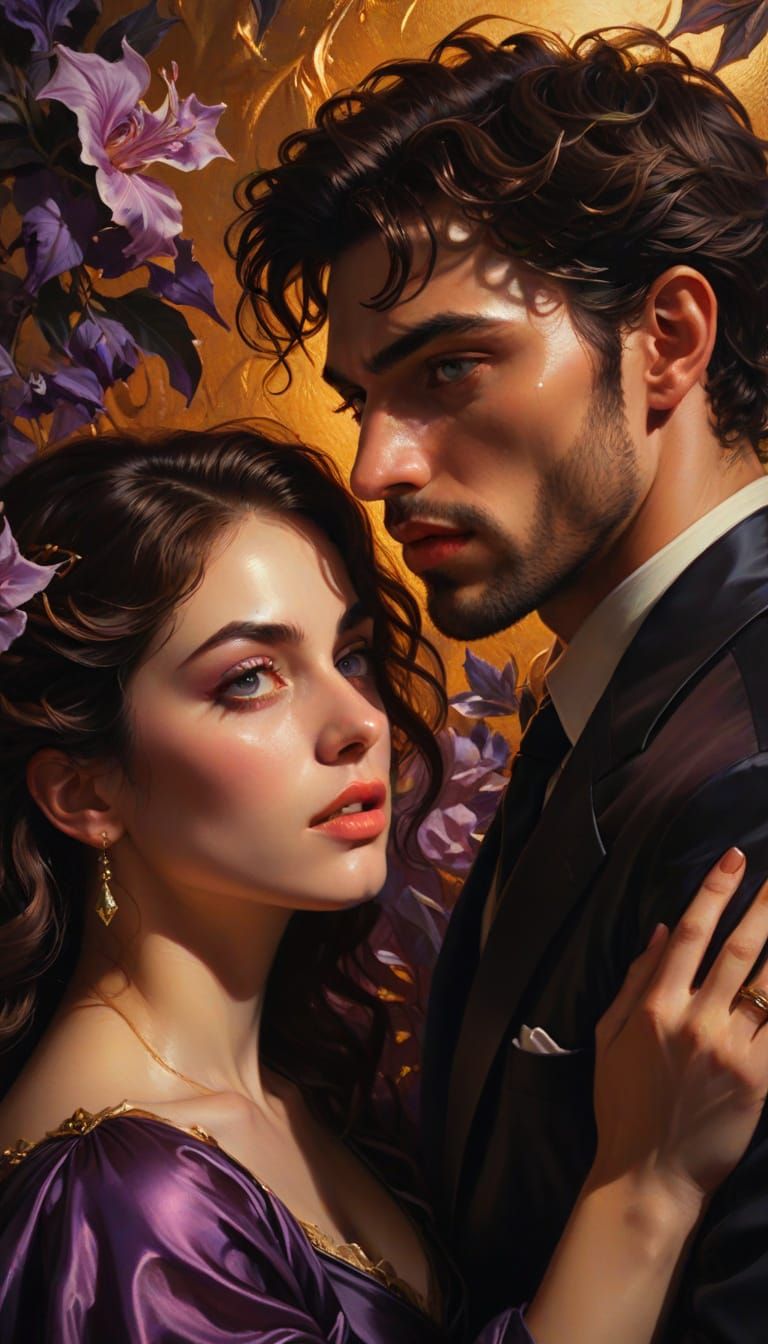 Elegant Demon in Golden Light