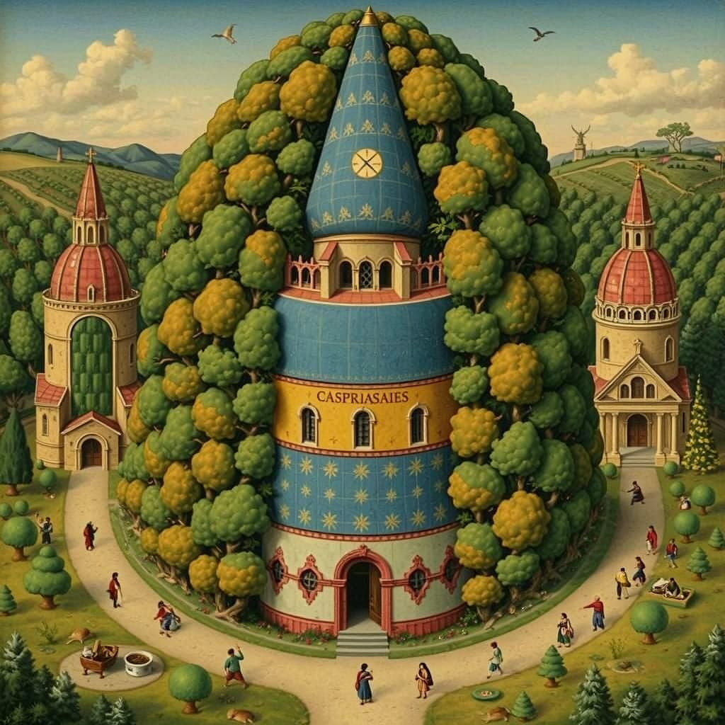 Codex Seraphinianus Style Surreal Botanical Illustrations