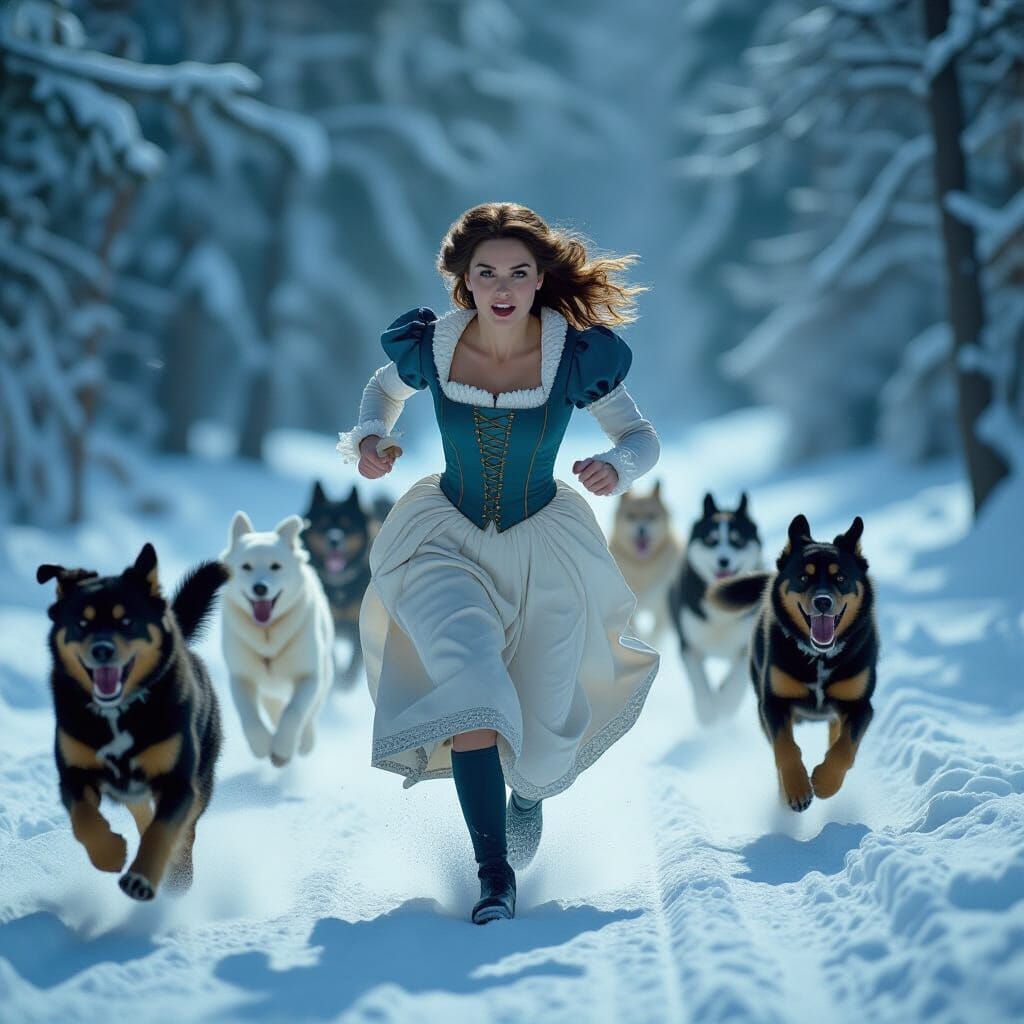 Snow White's Escape: A Cinematic Pursuit