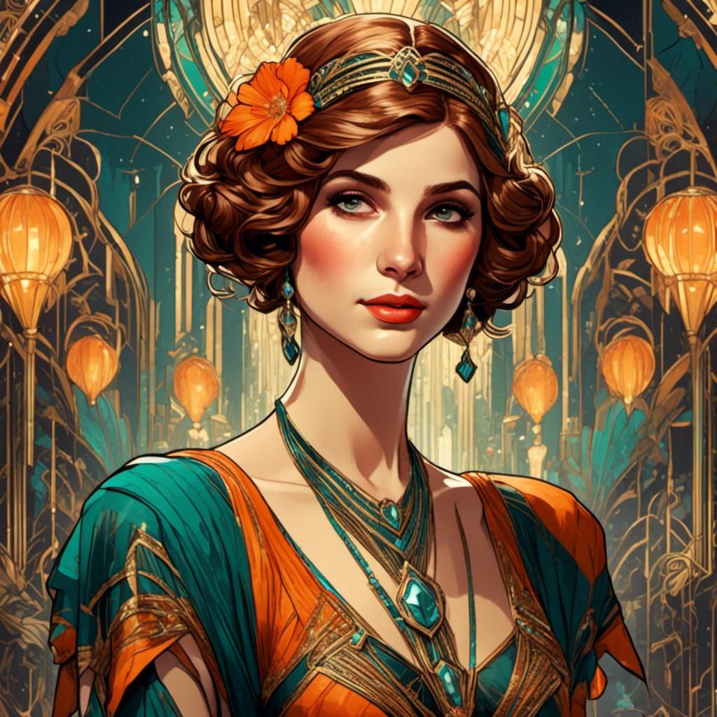 Anna Kendrick in 1920s Art Deco Style