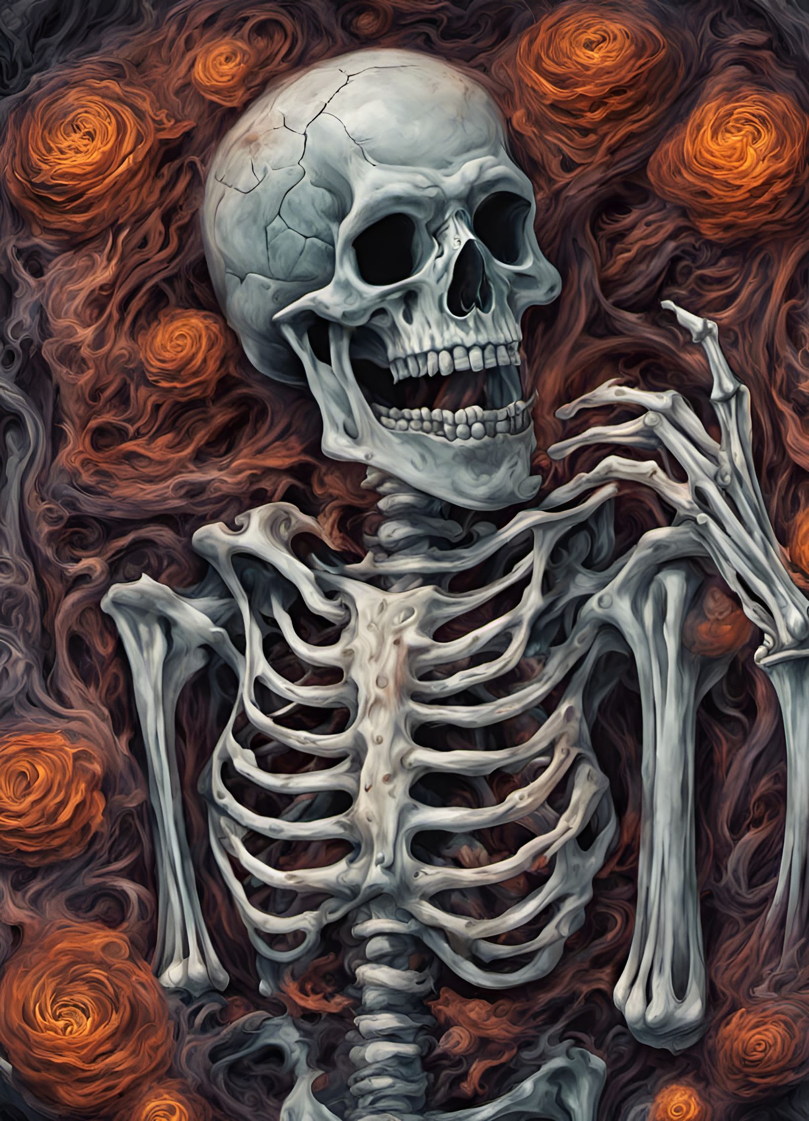 spooky scary skeleton