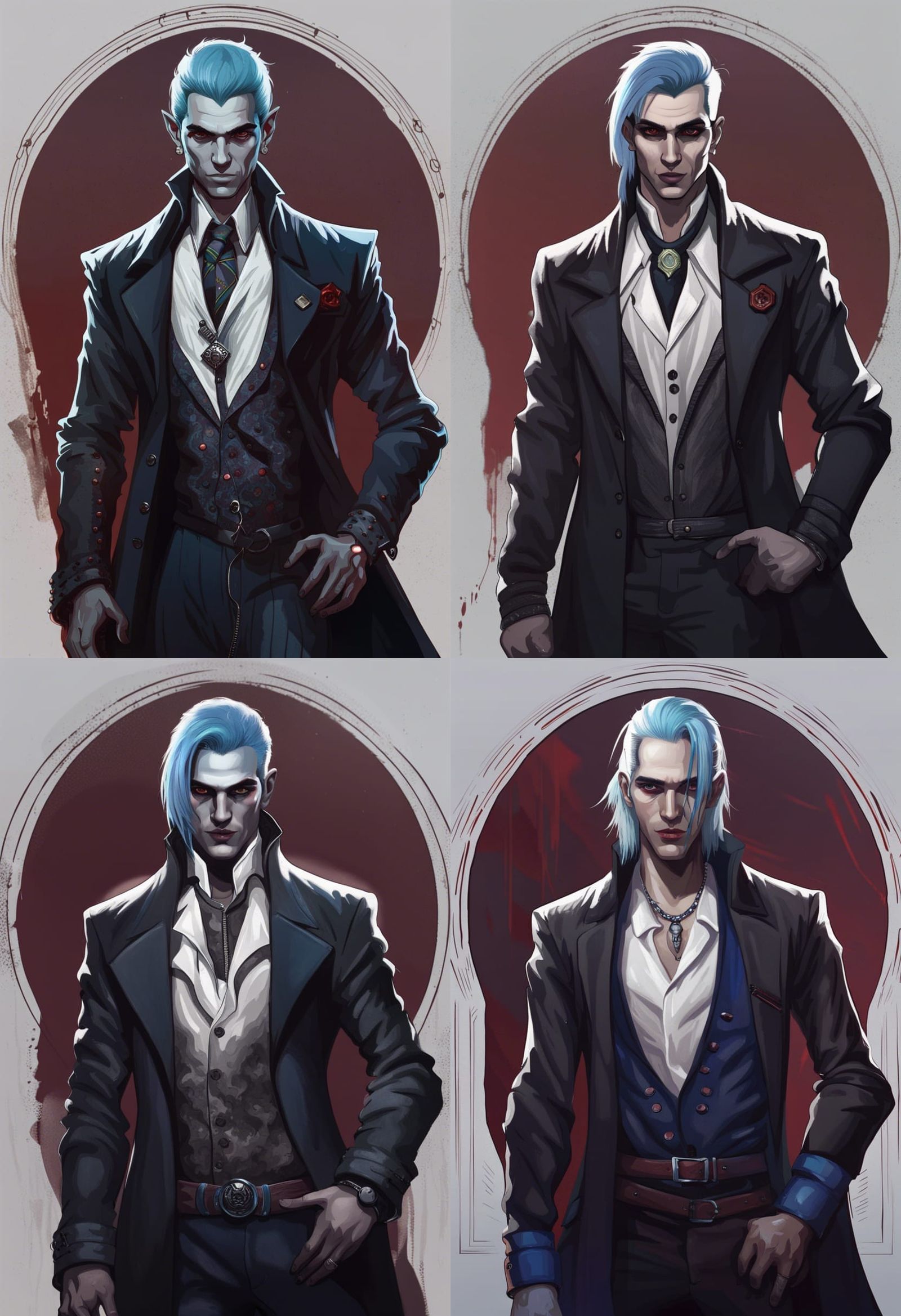 Malkavian Character Concept Art in Retro Wave Style