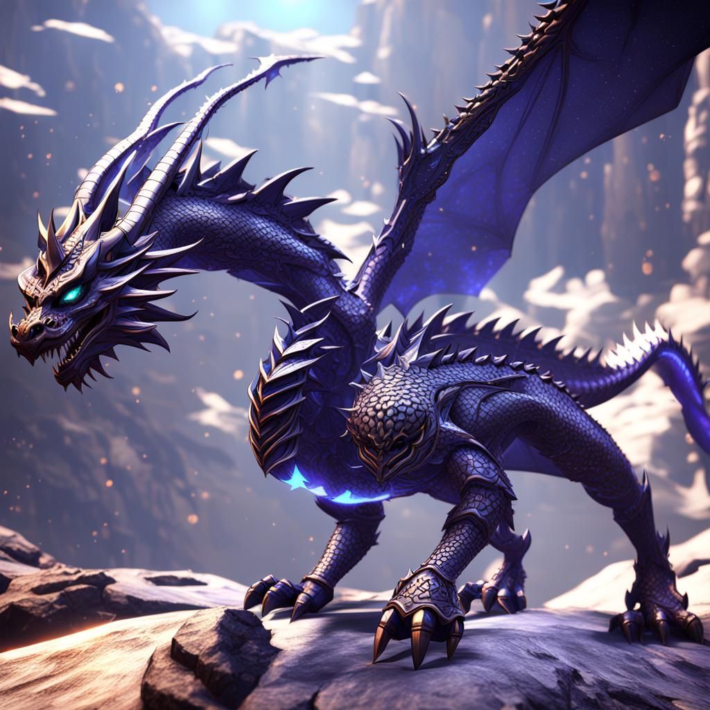 Stellar Dragon in Trending 3D Style