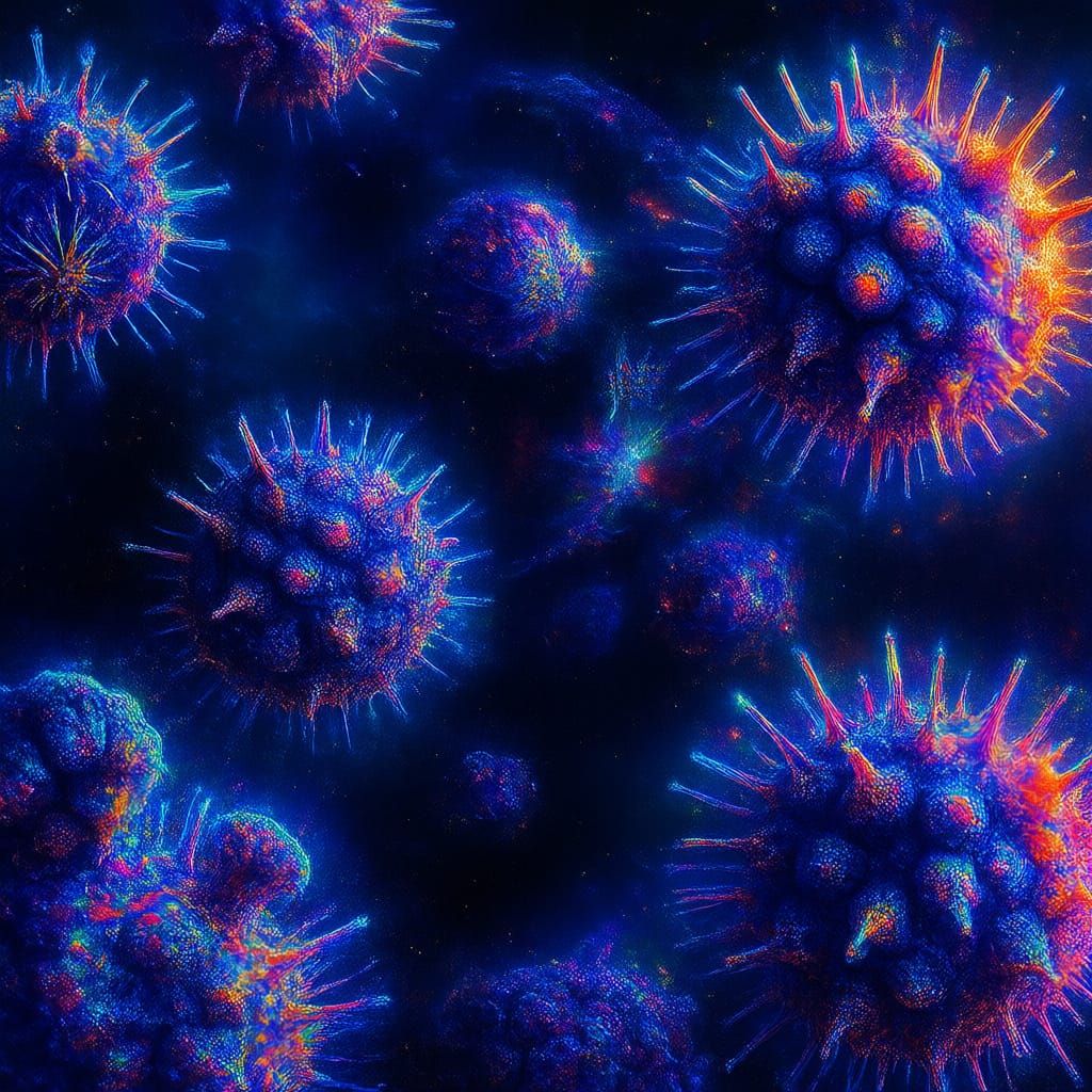 Cosmic Pollen Grains in Bioluminescent Galaxy