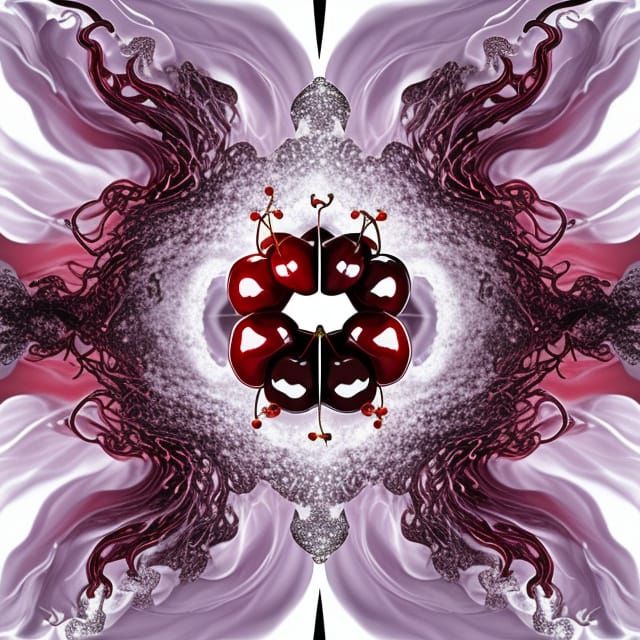 Ethereal Cherries of Smoke and Cloud, Photorealistic