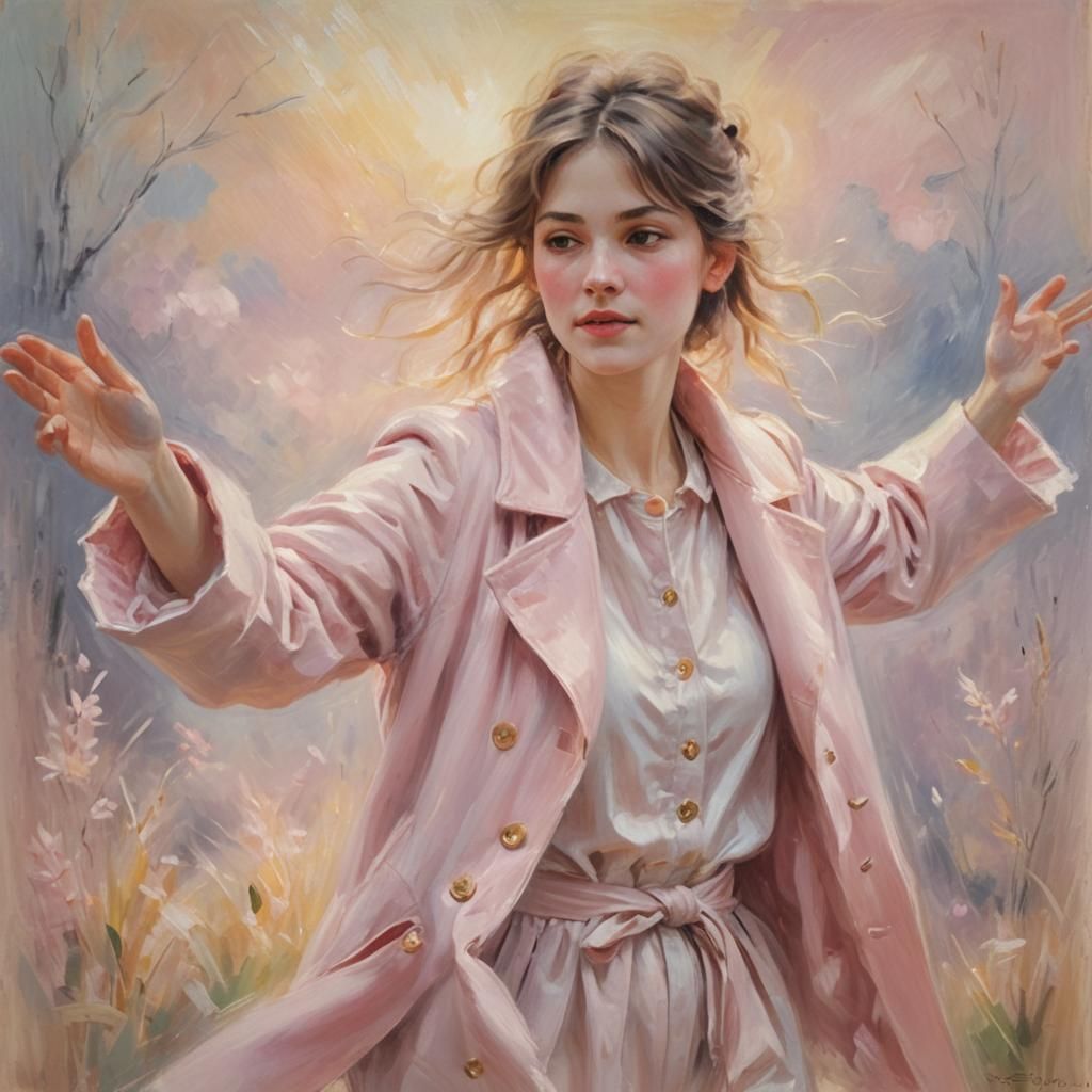 Impressionistic Portrait in Pastel Oil Painting Style