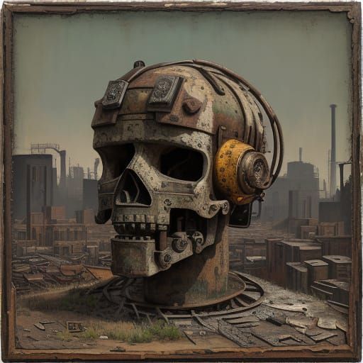 Industrial Portrait in Earthy Tones