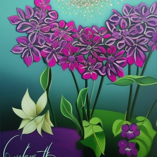 Surreal Pink Eiffel Tower in Green Paris