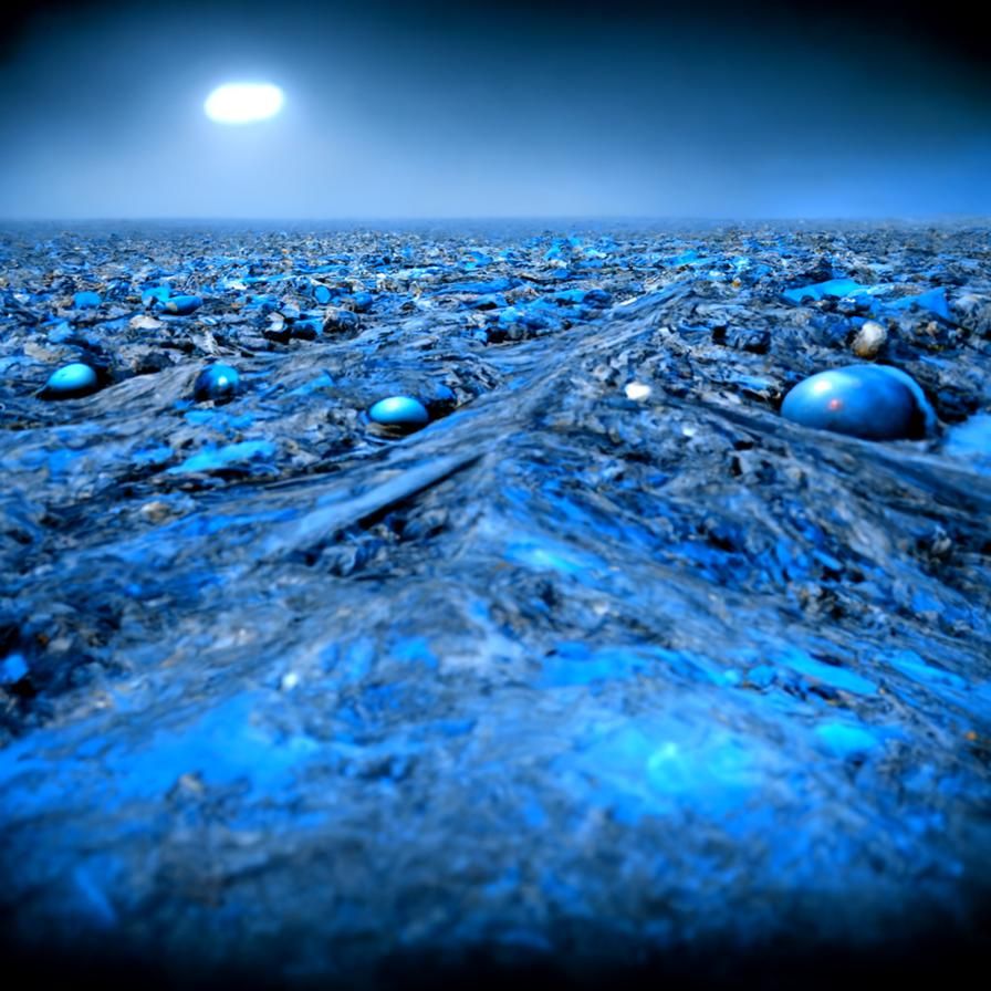 Vast Sci-Fi Landscape on Uranus Surface