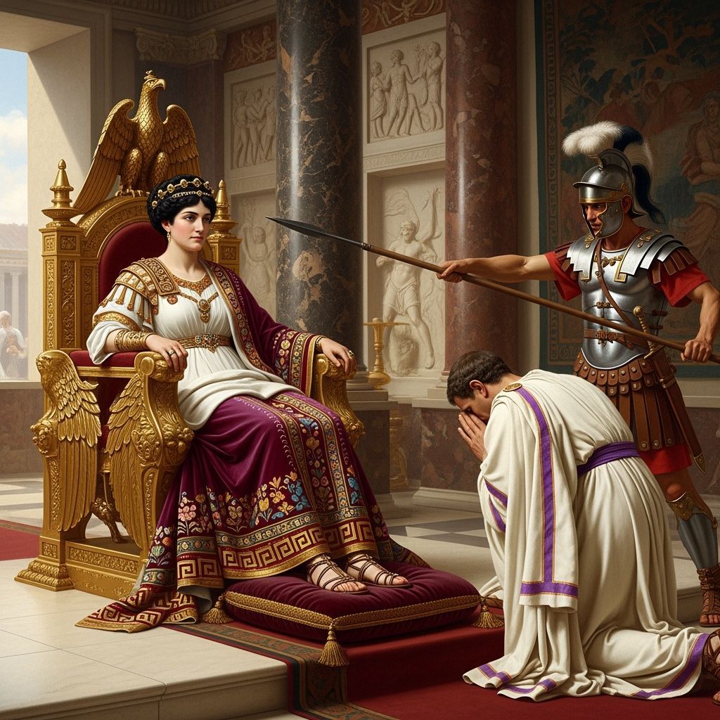 Empress Messalina on Her Imperial Eagle Throne