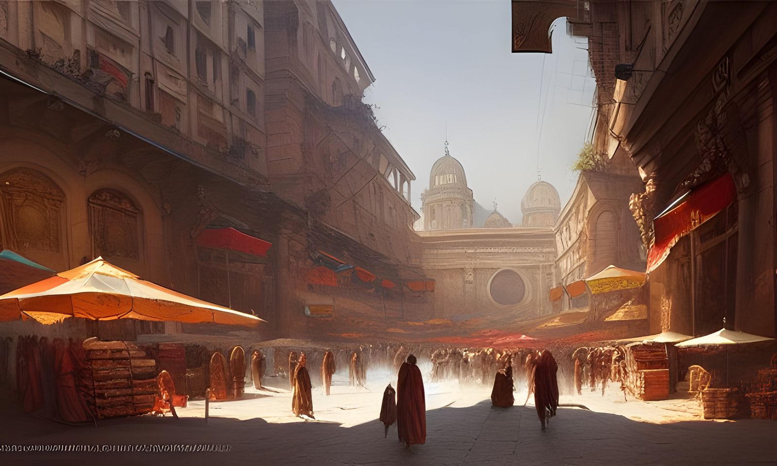Roman Market Entrance: Matte Painting