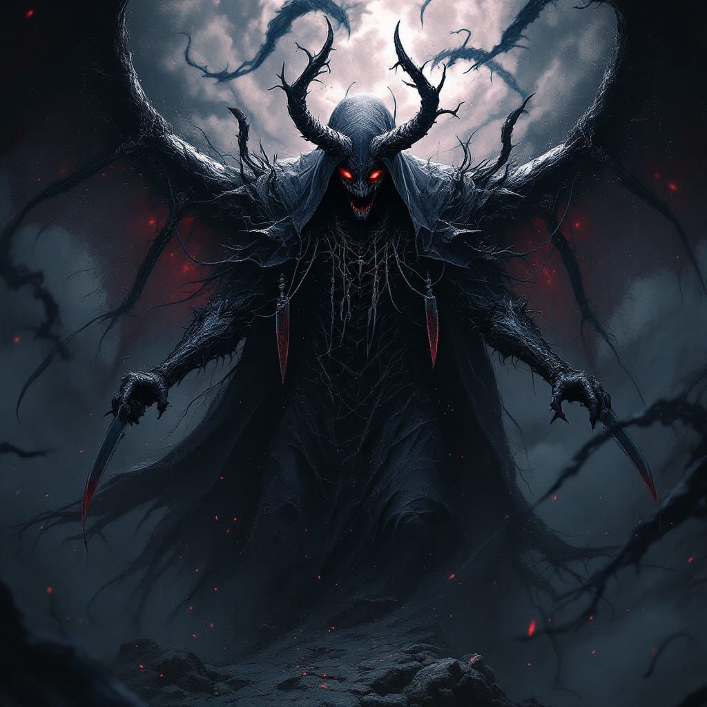 Dreamcatcher in Darkness: Fantasy Concept Art