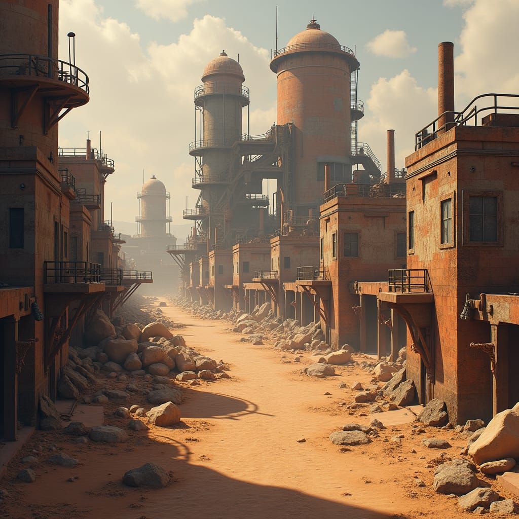 Tileable Scifi Battlemap in Desert Environment