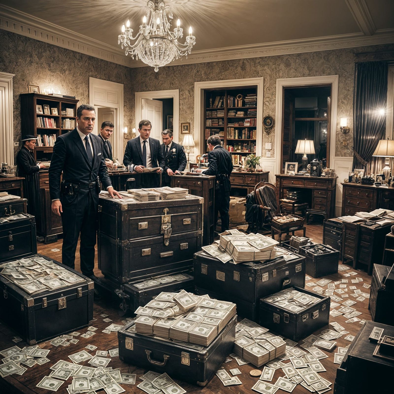 Opulent Crime Scene: Mansion, Money, and Police