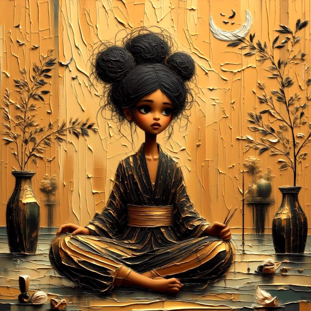 Glamorous Moonchild in Surrealist Ramen House