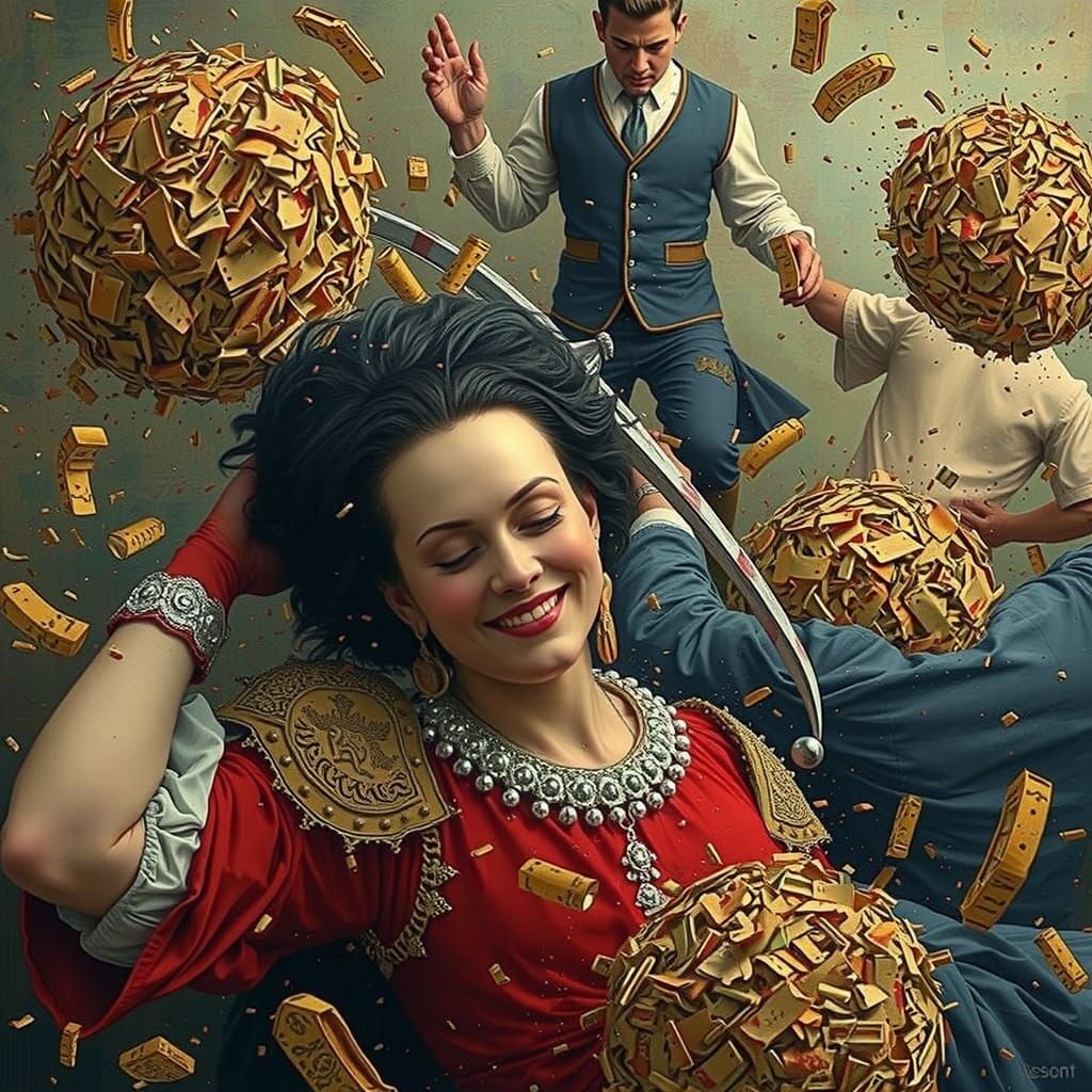 Abstract Image of Disintegration and Fragmentation