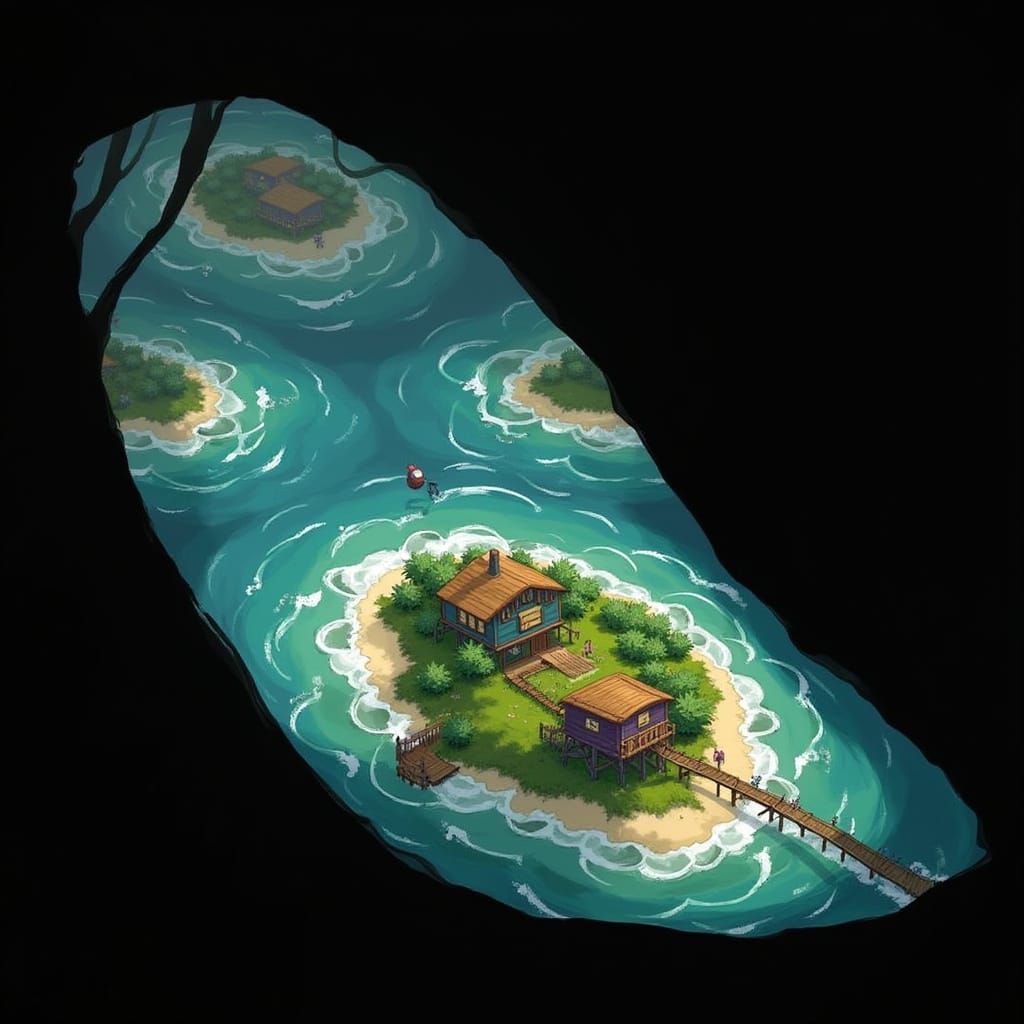 Whimsical Sea Houses with Winding Walkways