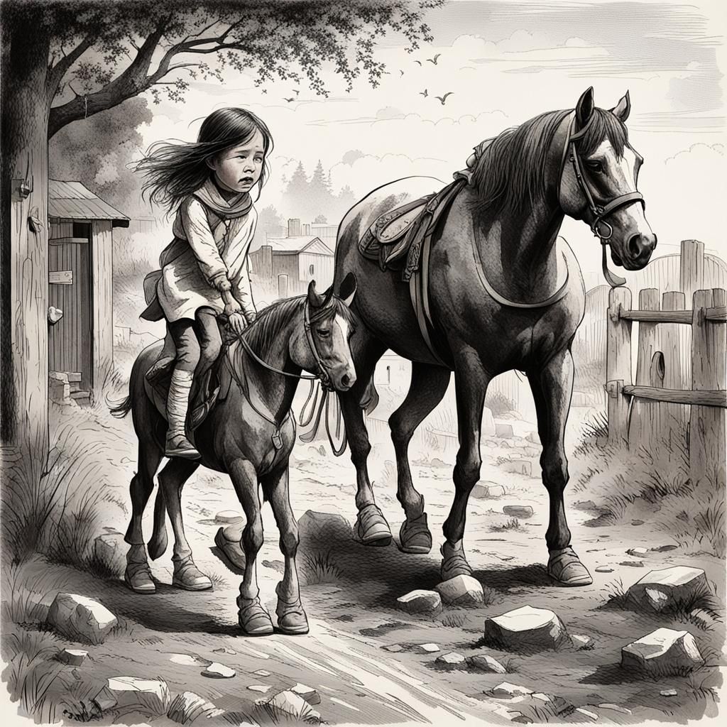 Grief-Stricken Girl Escapes on Horseback