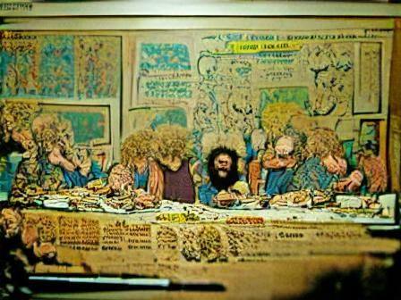 Psychedelic Last Supper: A Comic Art Rendition