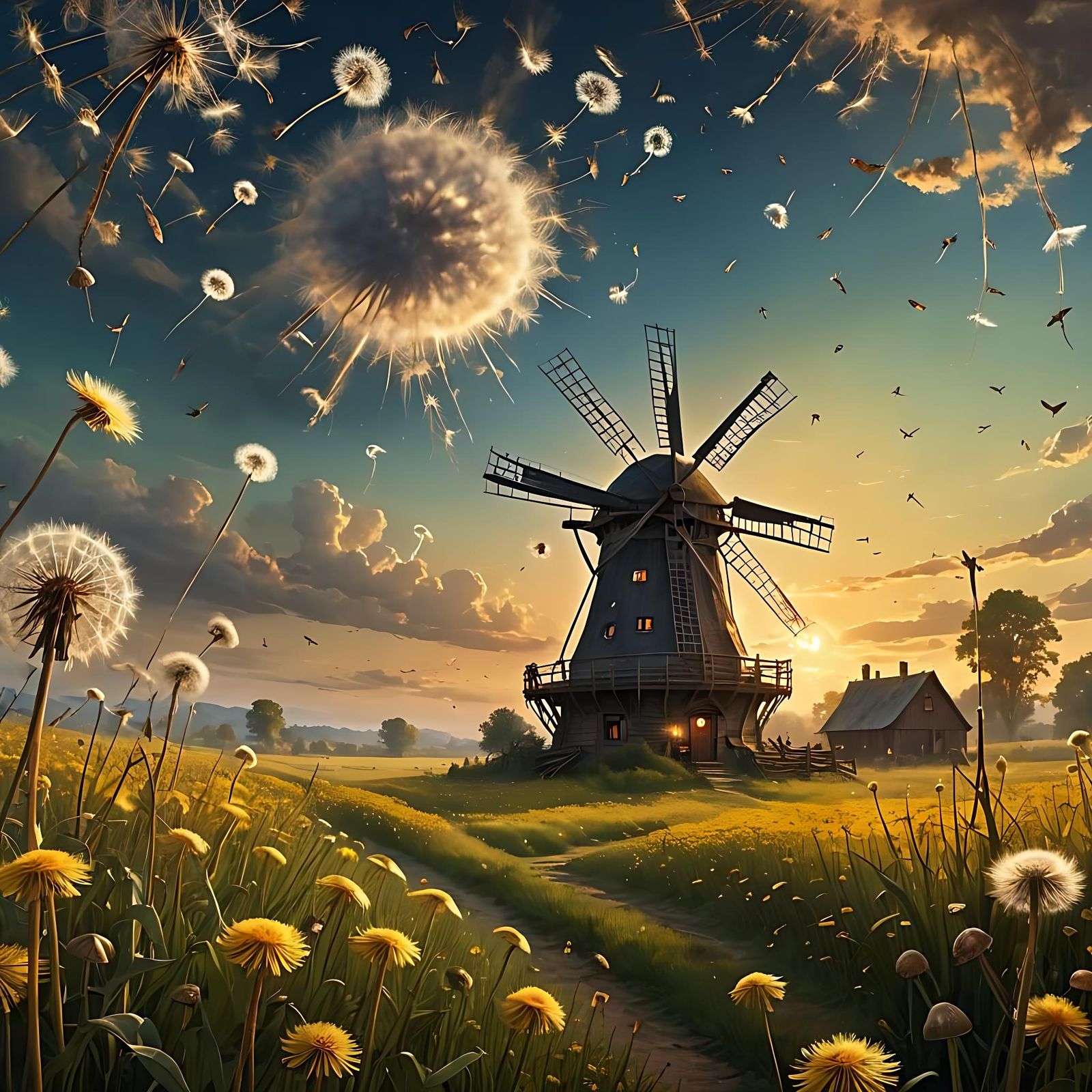 Things that fly: dandelion fluff ...