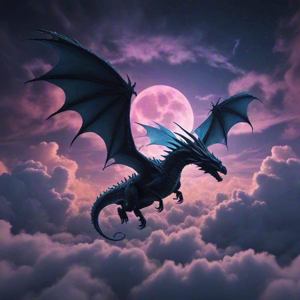 Dragon Soars Through Celestial Realms