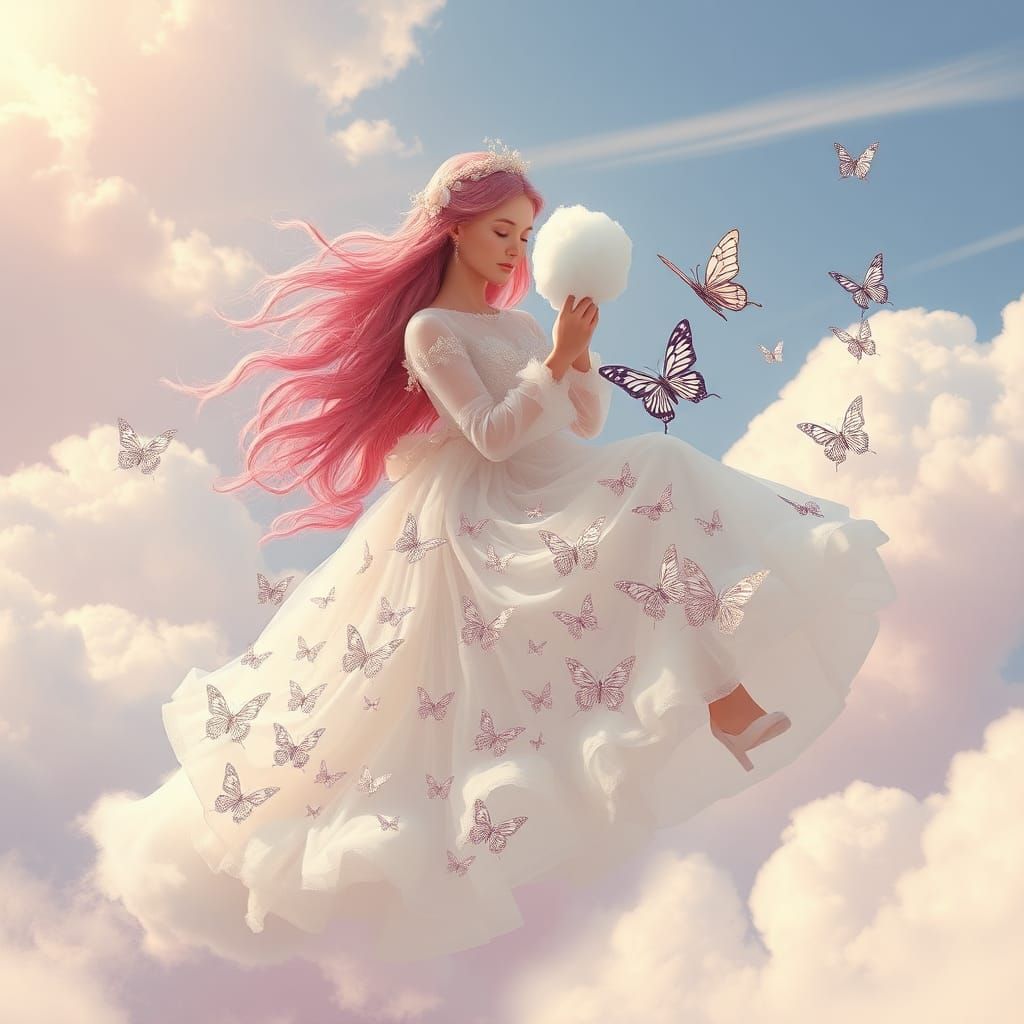 Maiden on Cloud with Cotton Candy
