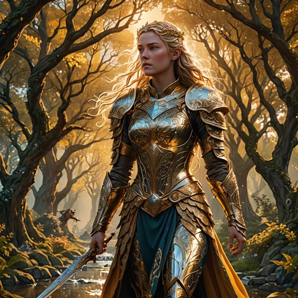 Goddess Freya in Asgard: Hyper-Realistic Digital Art