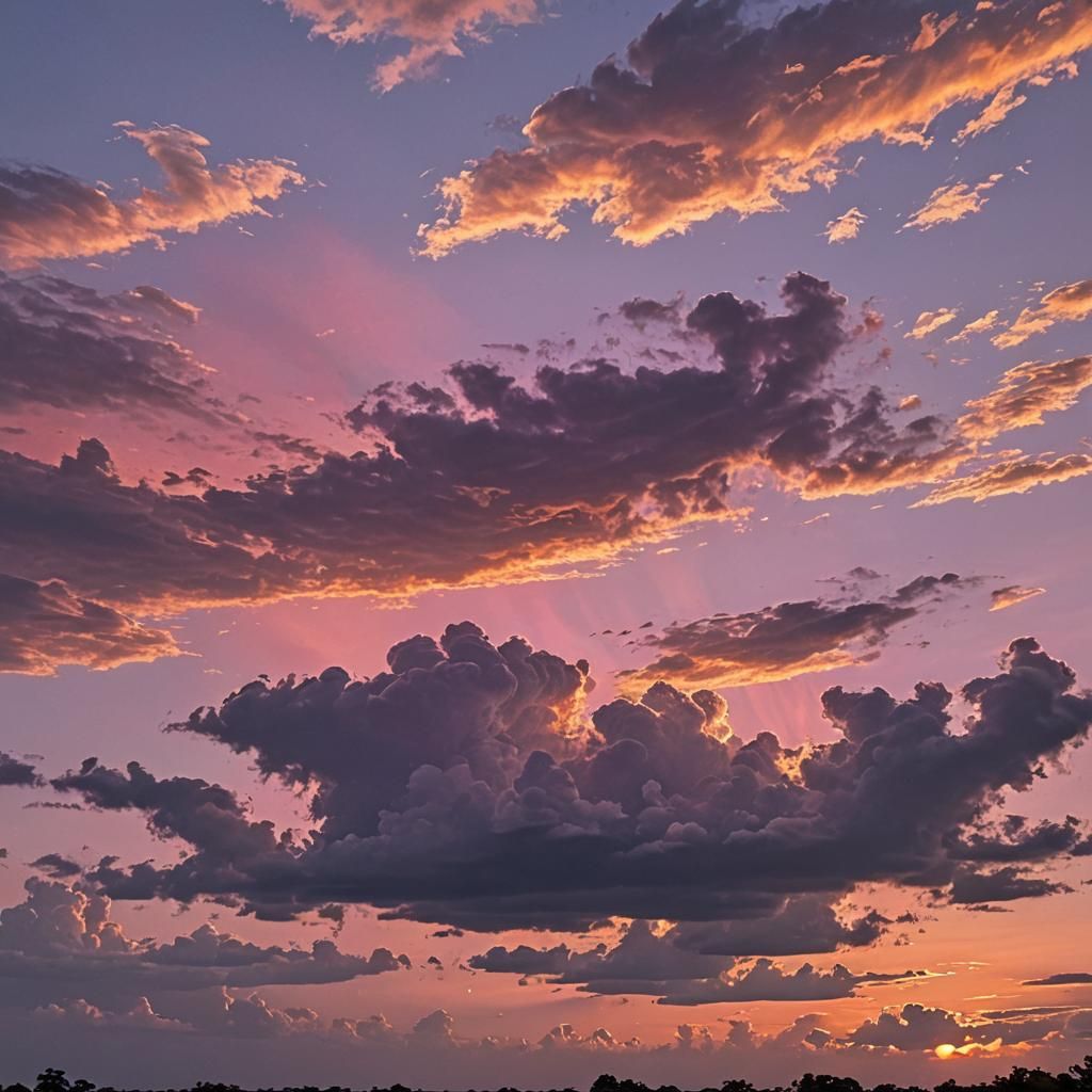 Surreal Sunset in Oil, a Dali-esque Vision