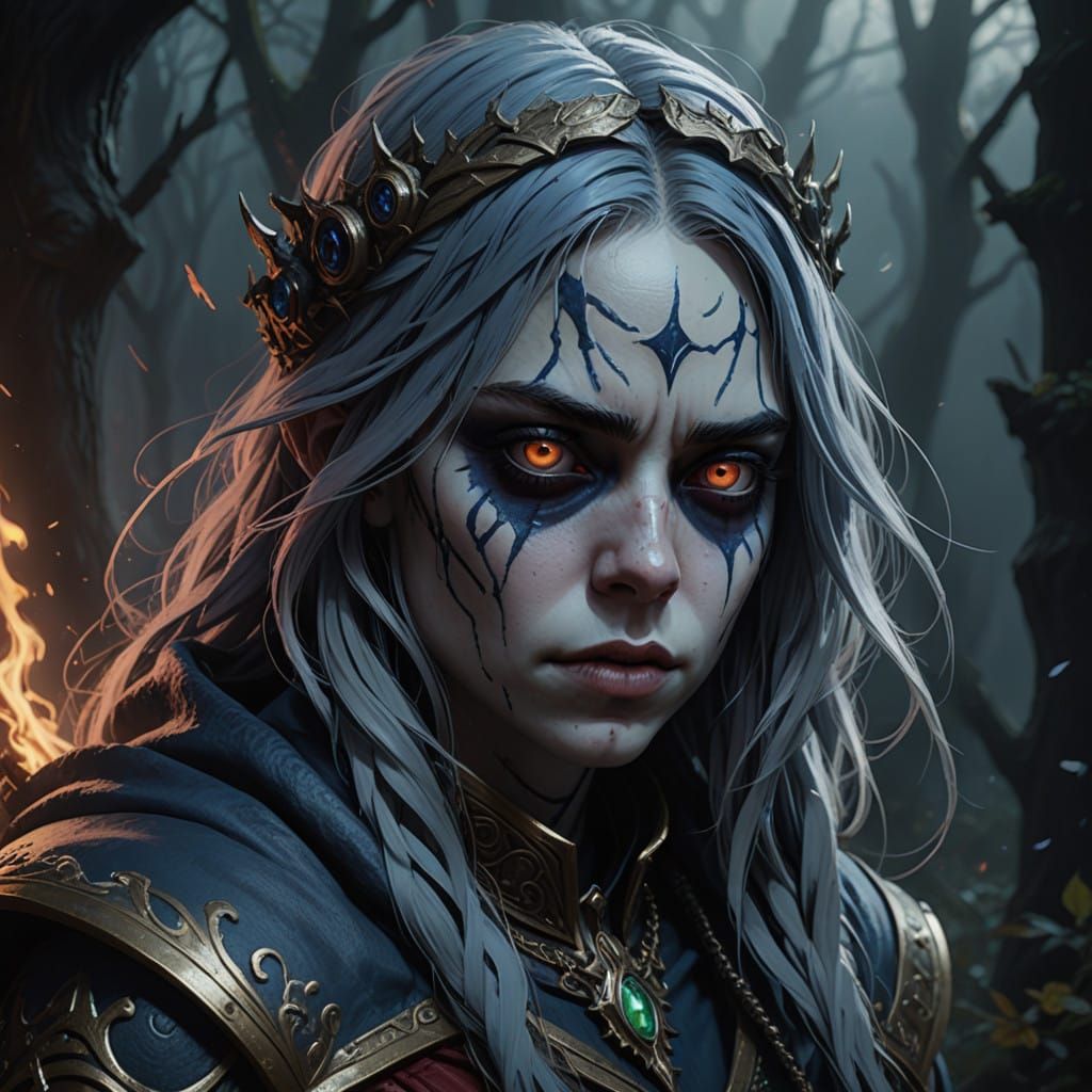 Spectral Billie Eilish Unveiled in Dark Mystic Aura