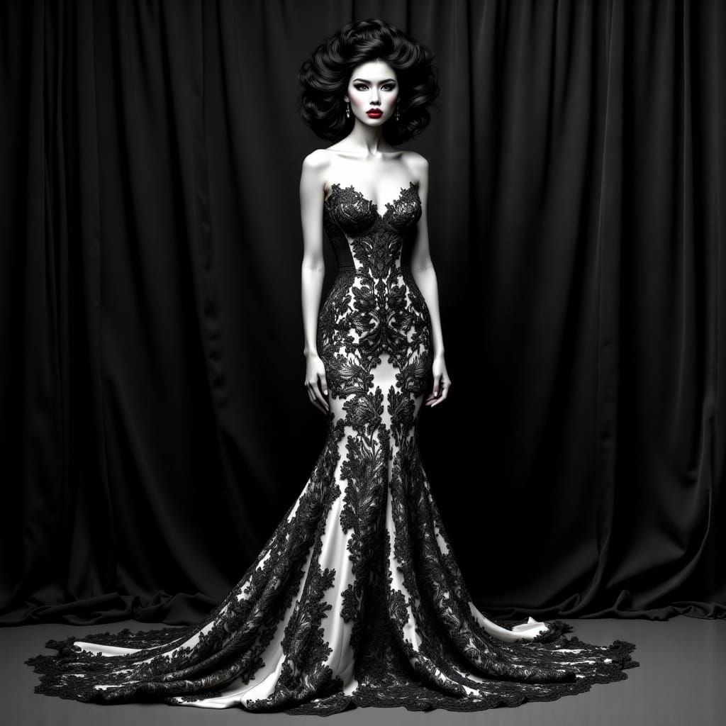 Fashion-Photoshoot - Black & White V