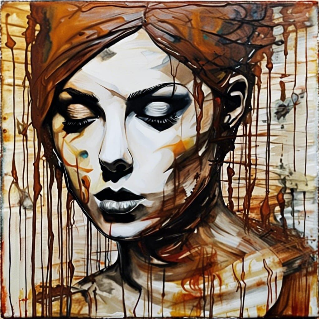 Delicate 3D Scratchitti Art with Encaustic Colorway