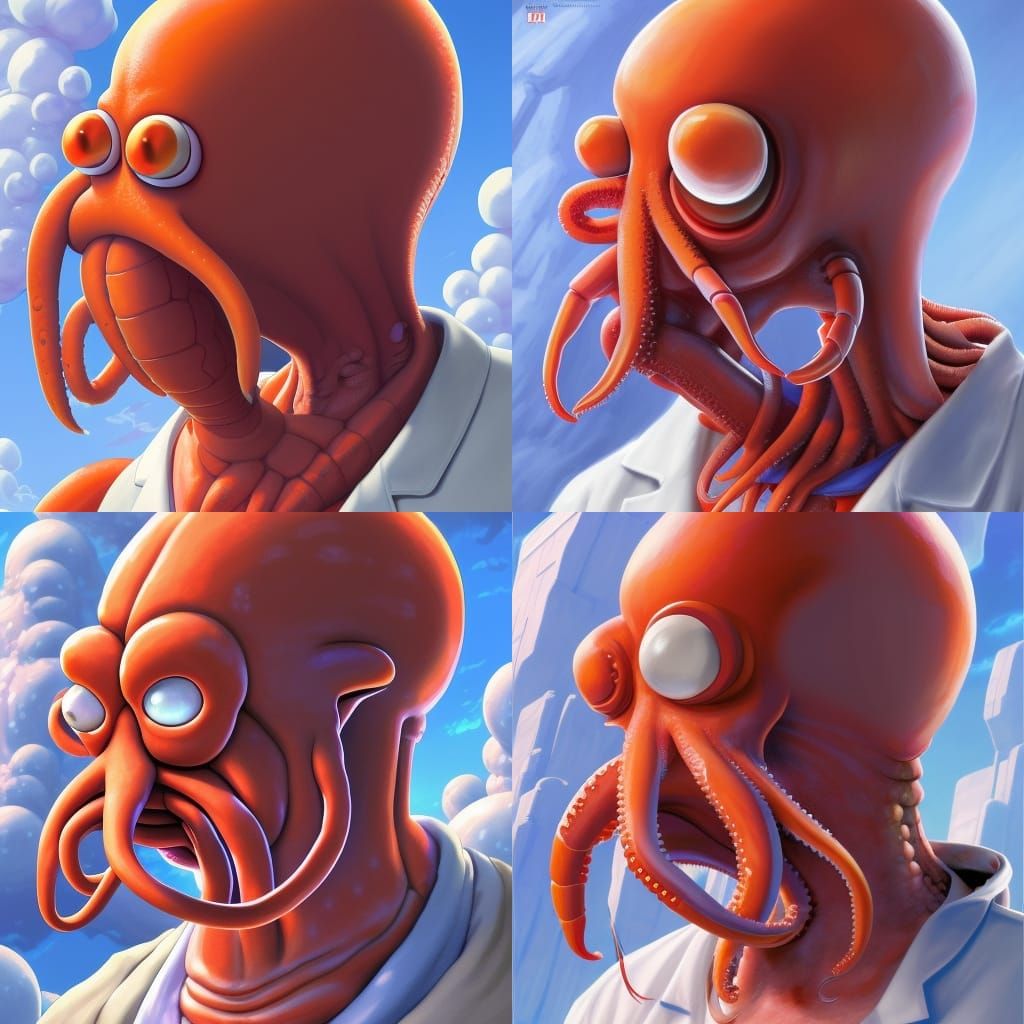 Handsome Anime Doctor Zoidberg Portrait in 8K