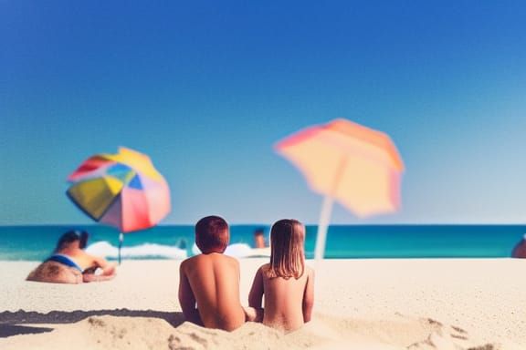 Sunny Beach Day: Professional Photography with Bokeh