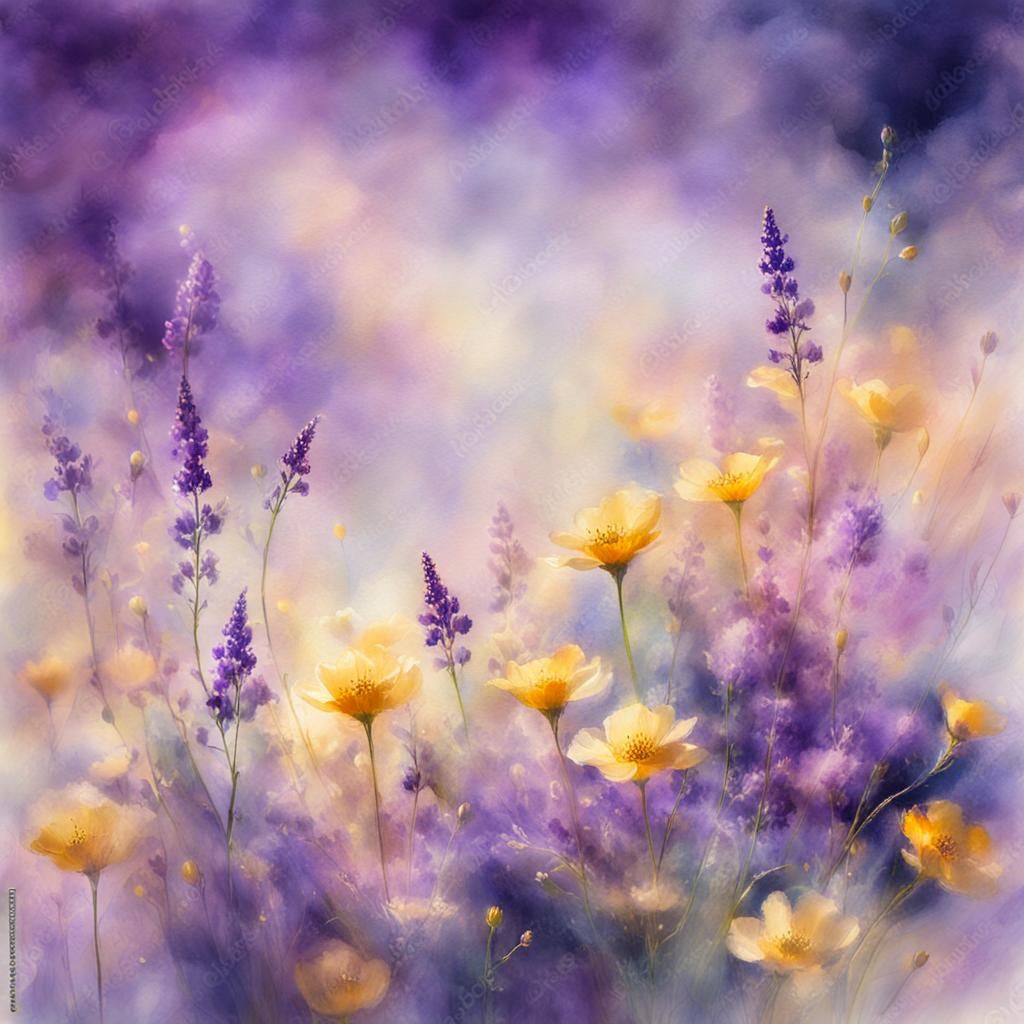 Dreamy Impressionistic Flowers Hidden in Colorful Mist