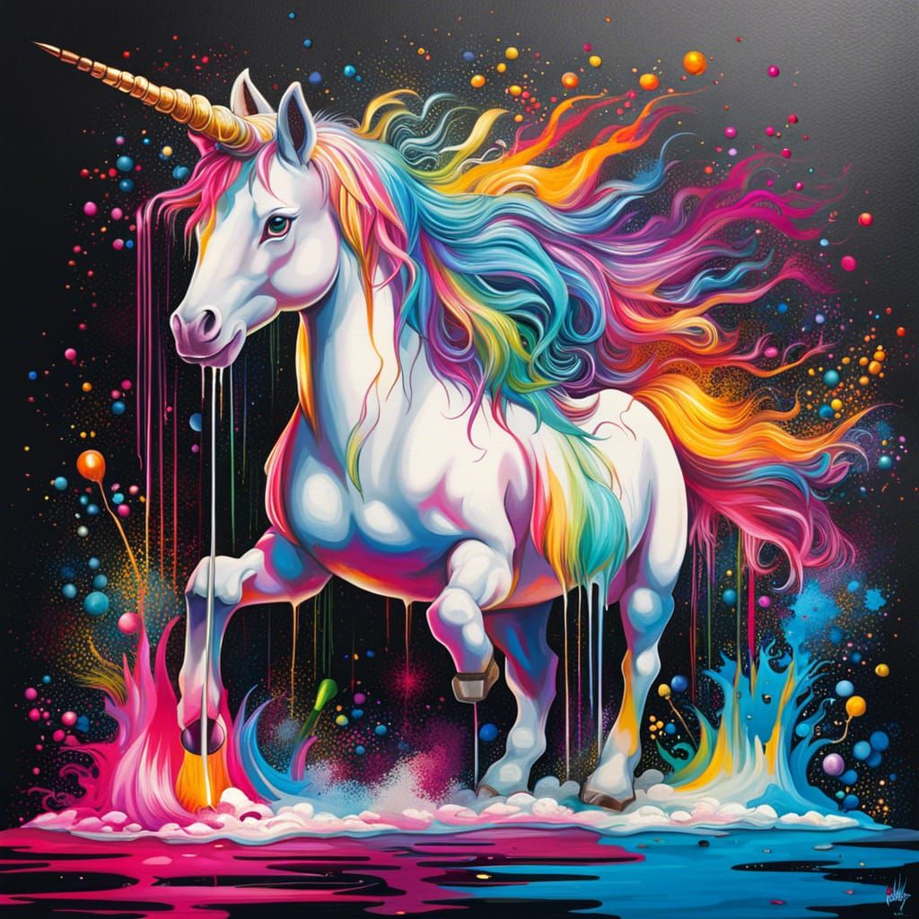 Baby Unicorn's Magic Graffiti Art