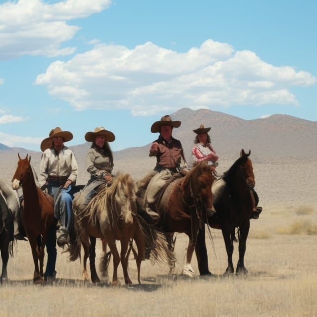 Old West Desert Hideaway with Cowboys and Saloon