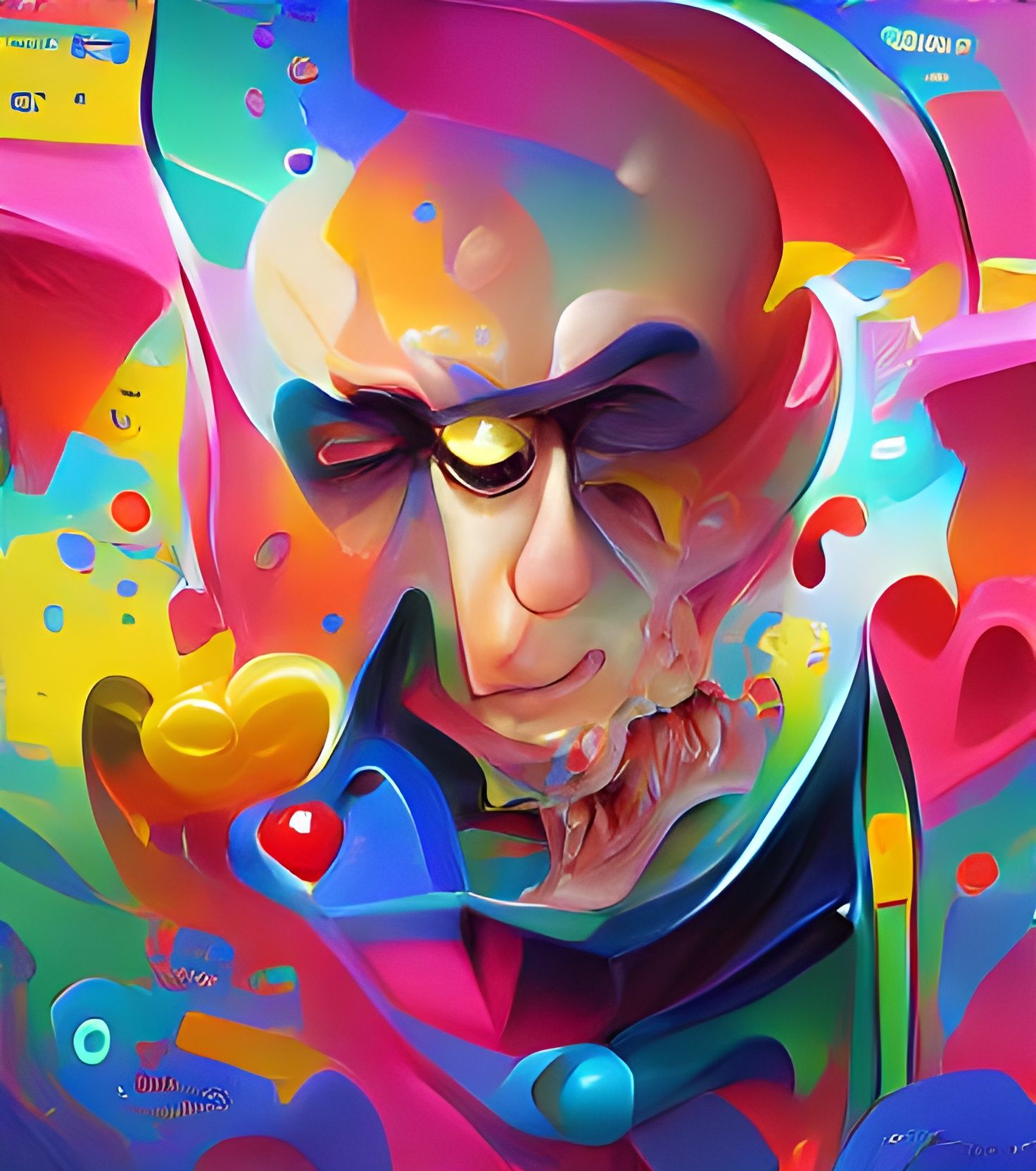 Doctor Orlok Illustration in Peter Max Style