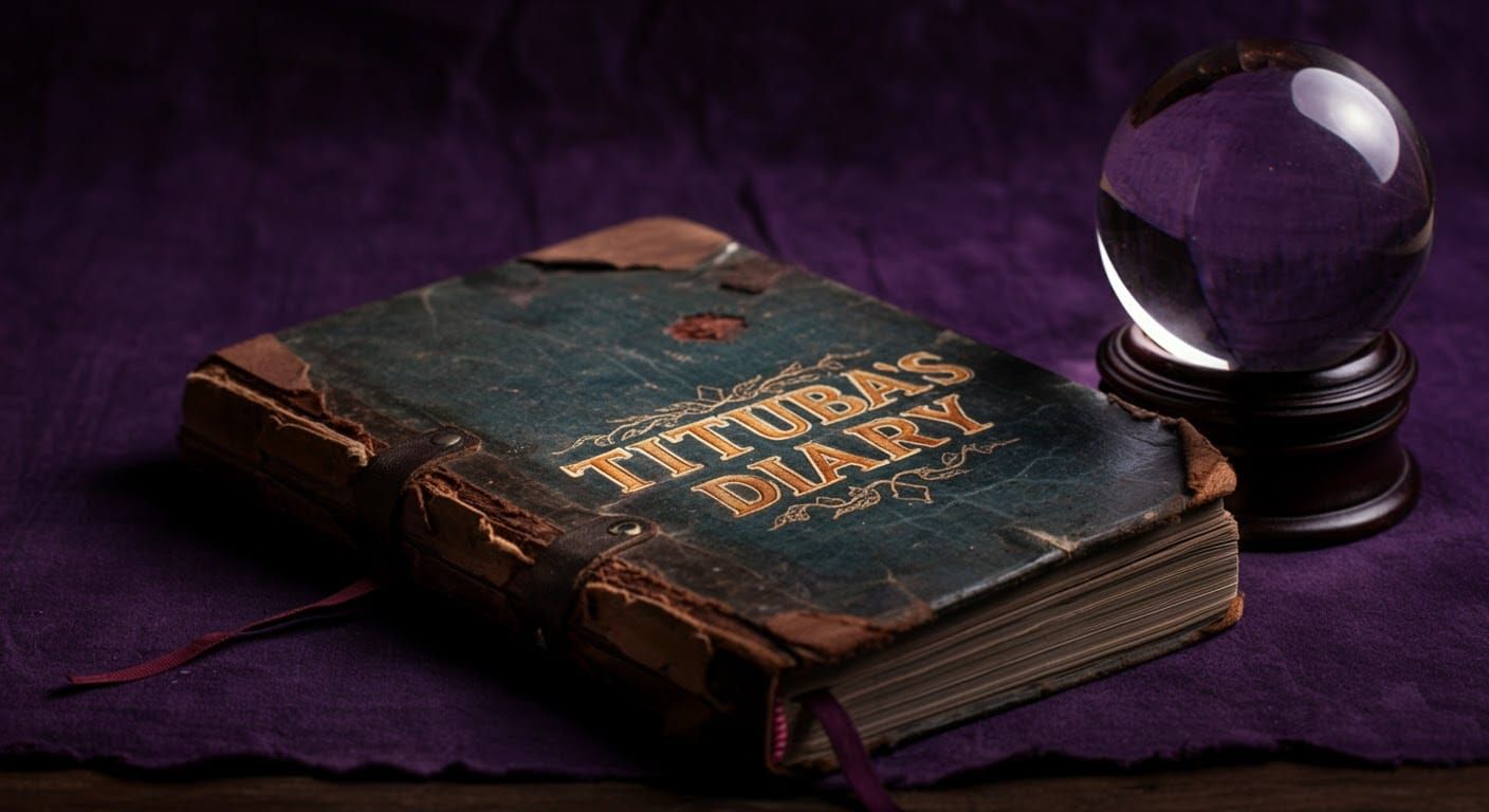 Tituba's Diary Title Card in Caribbean Font