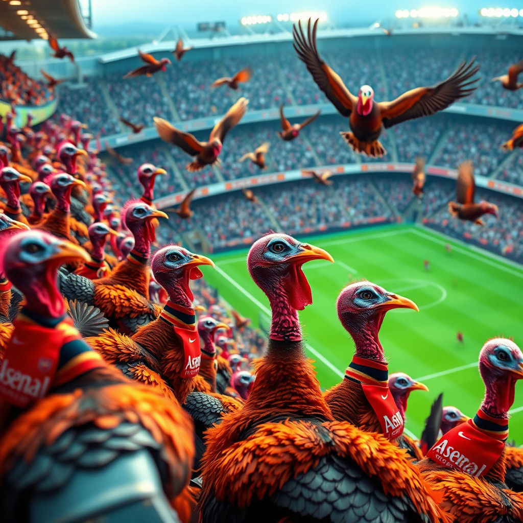 Turkeys in Arsenal Jerseys: A Digital Spectacle