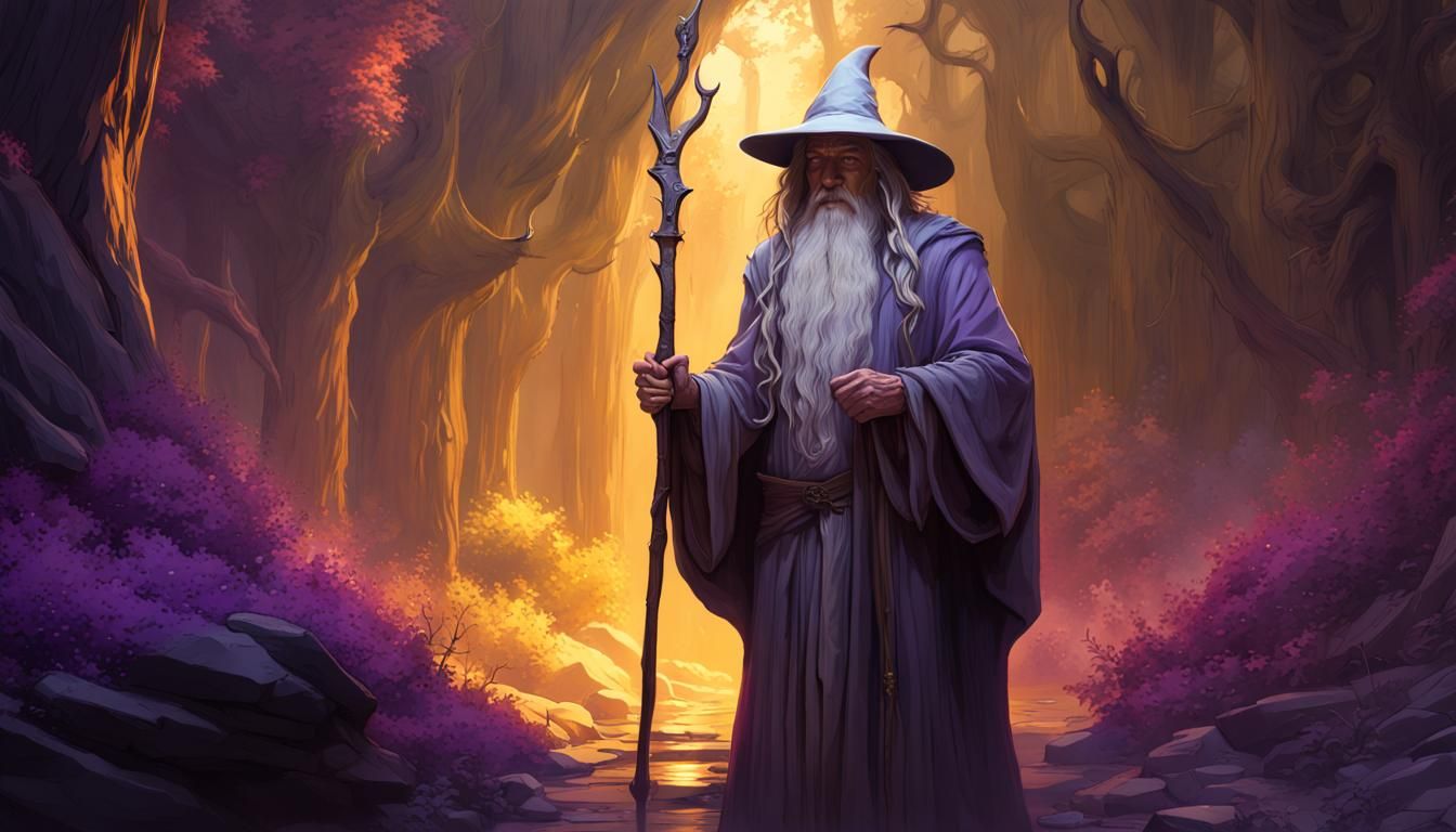 Gandalf in Dark Fantasy Style, 8K Resolution