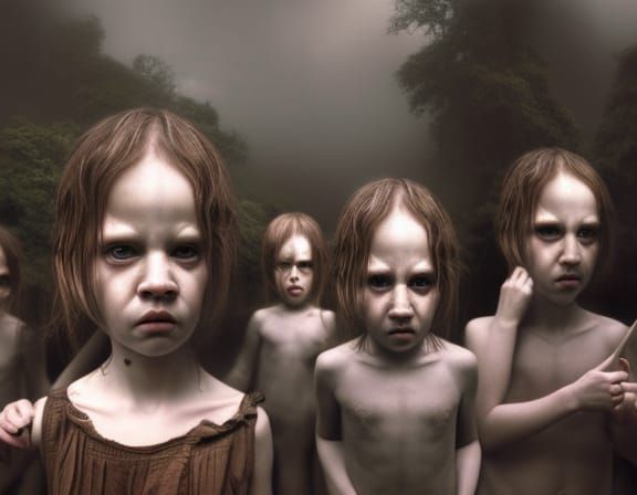 Mischievous Children: Hyperrealistic Digital Art