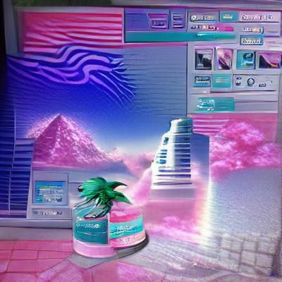 Vaporwave Inspired AI Art Design