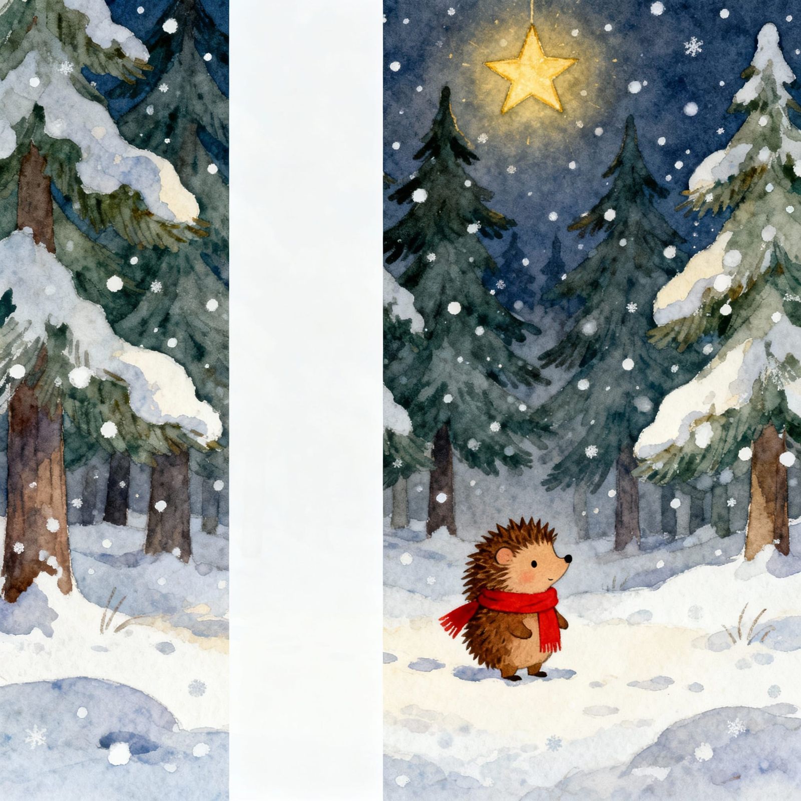 Children's Christmas Book Illustration of Hugo the Hedgehog ...