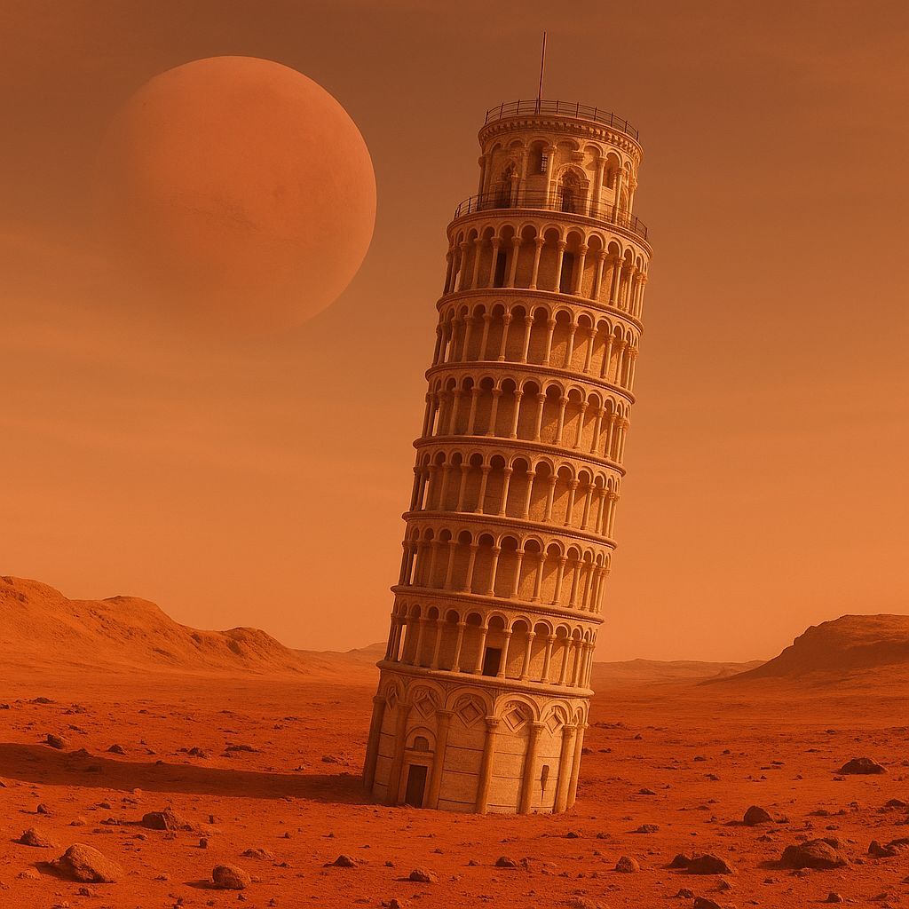 Leaning Tower of Pisa on Mars