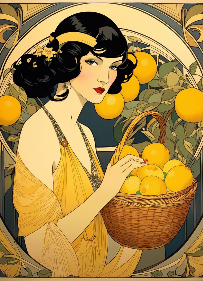 Roaring Twenties Singer in Art Deco Style