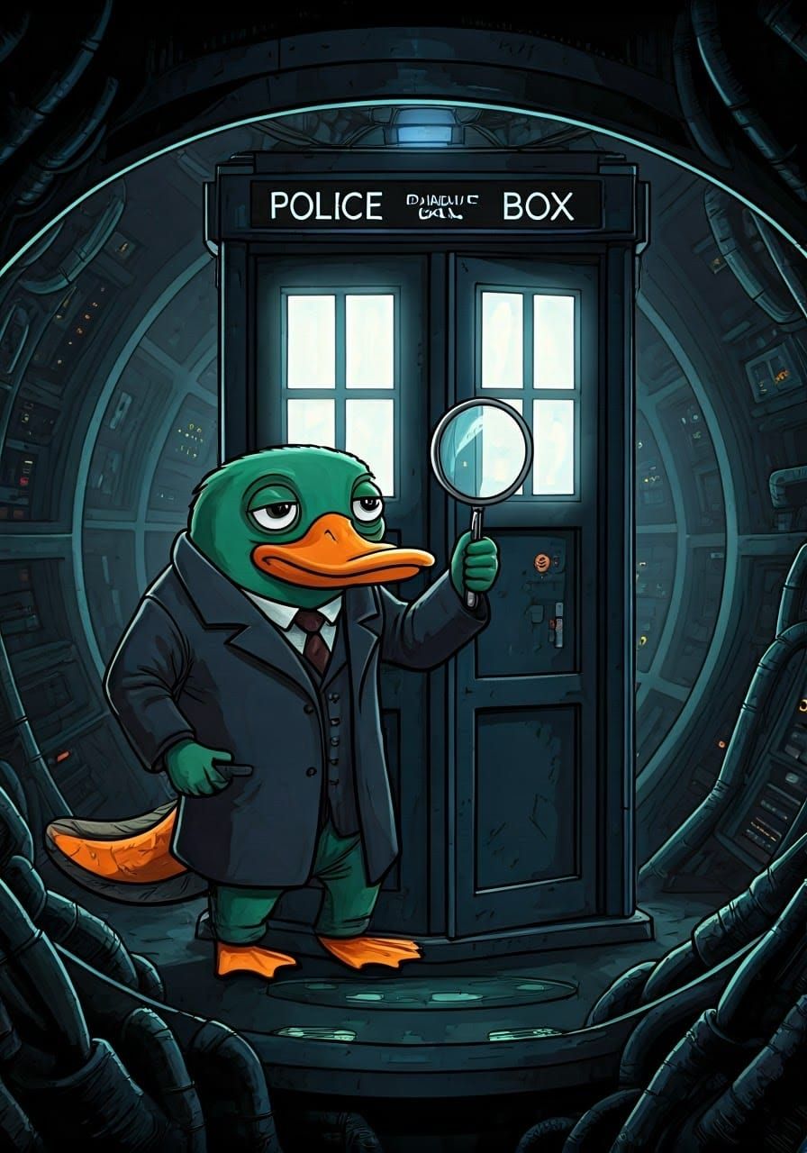 Perry the Platypus as Doctor Who in Gritty Graphic Novel