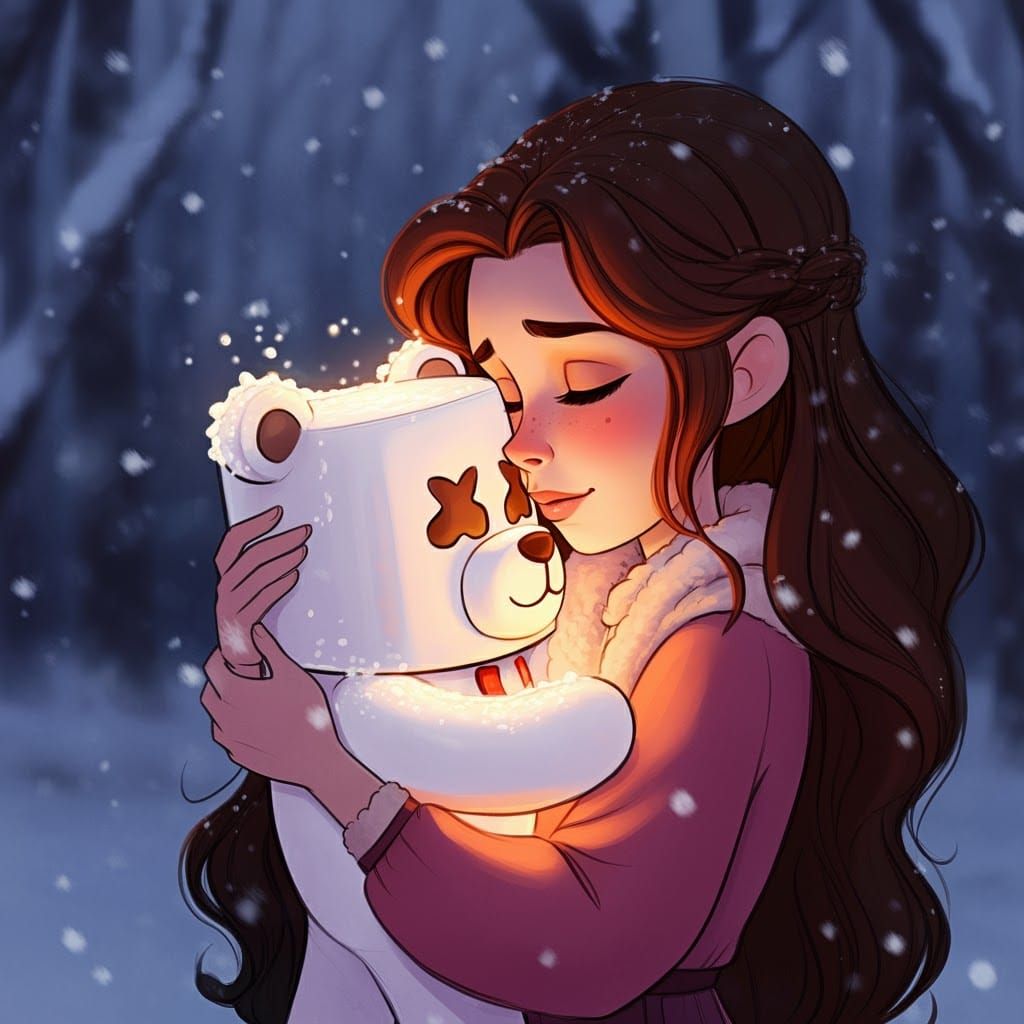 Vanessa and Marshmallow Bear: Impressionist Disney Romance