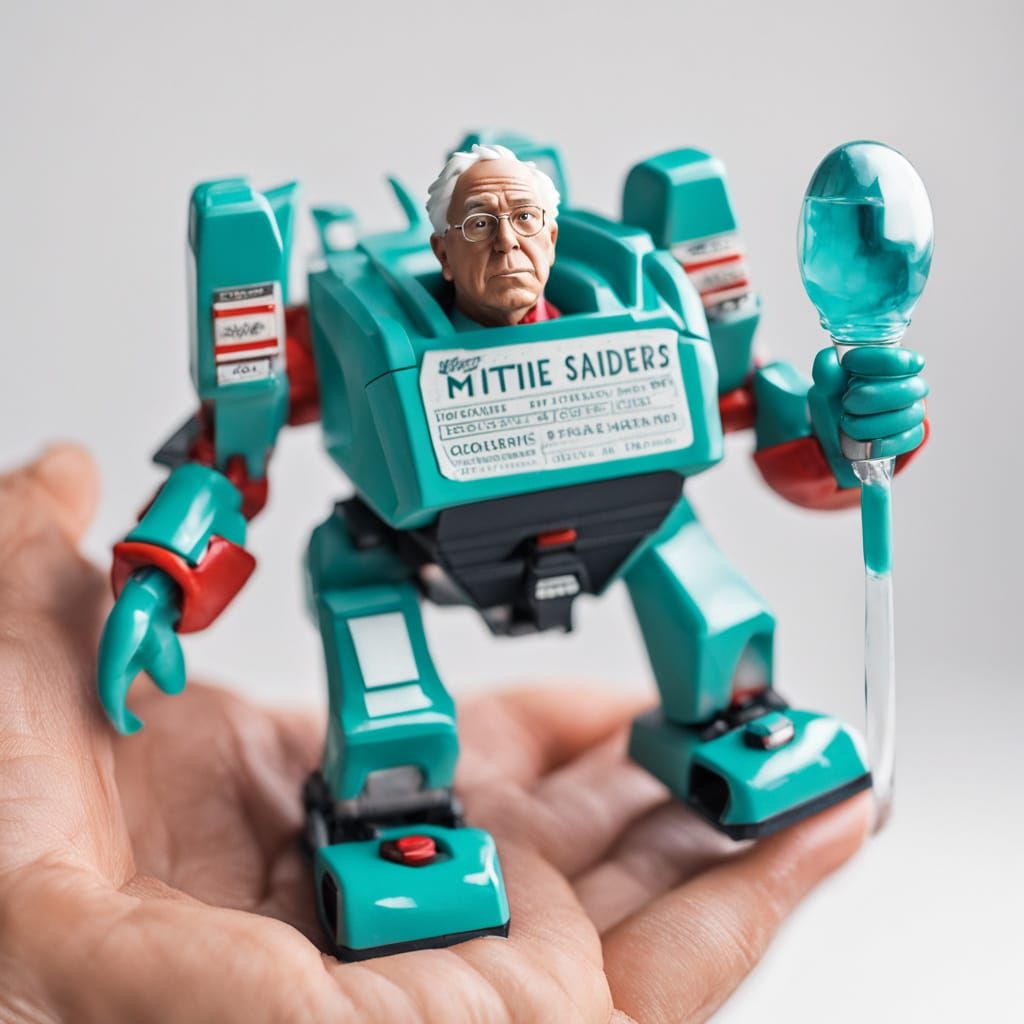 Vintage-Style Bernie Sanders Action Figure in Blister Pack