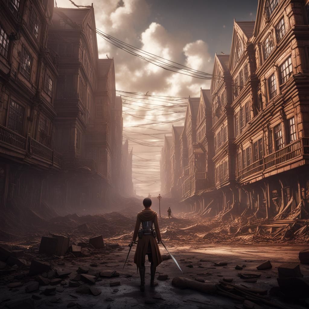 Attack on Titan Detailed Matte Painting